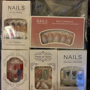 5 Sets Assorted Press-On Nails Set